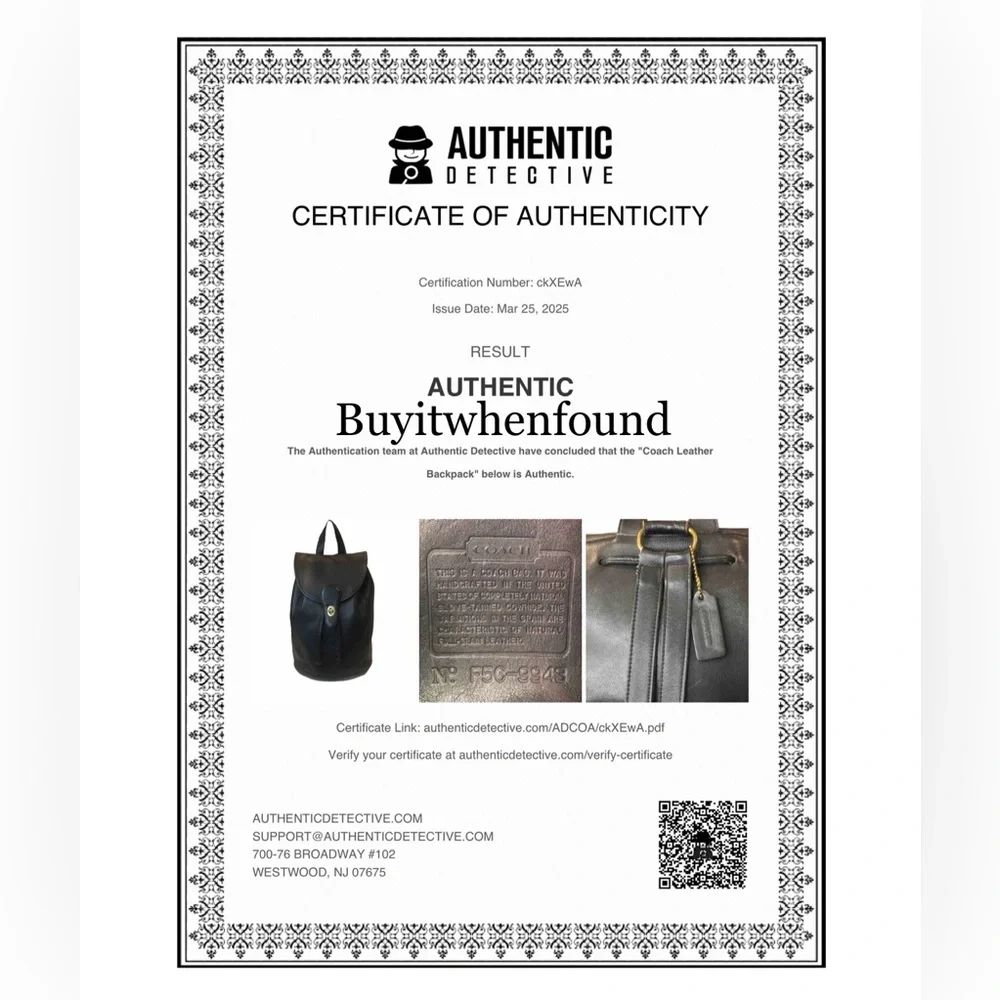 Vintage COACH Black Leather Weekend Backpack Rucksack Large Daypack 9943 USA COA - Picture 3 of 17